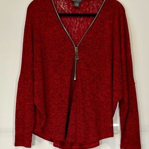 Chelsea & Theodore Red Long Sleeve Top